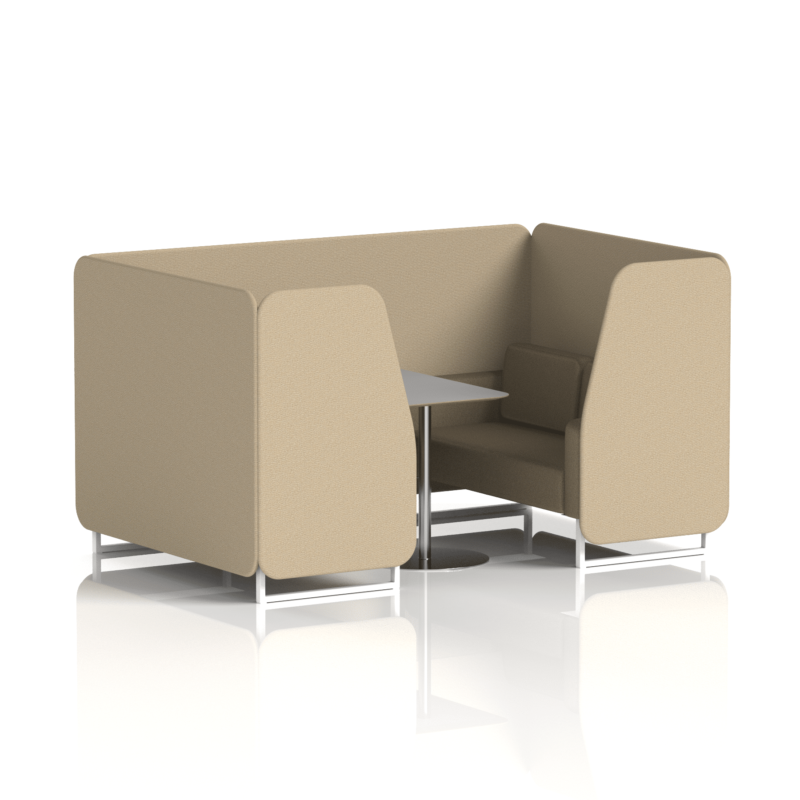 Brixworth Booth With White Legs And Grey Table In Two Tone - Image 47