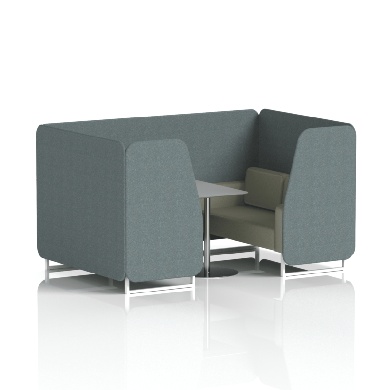 Brixworth Booth With White Legs And Grey Table In Two Tone - Image 48