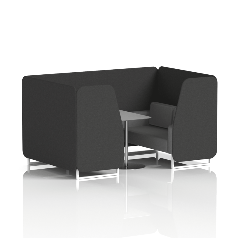 Brixworth Booth With White Legs And Grey Table In Two Tone - Image 51