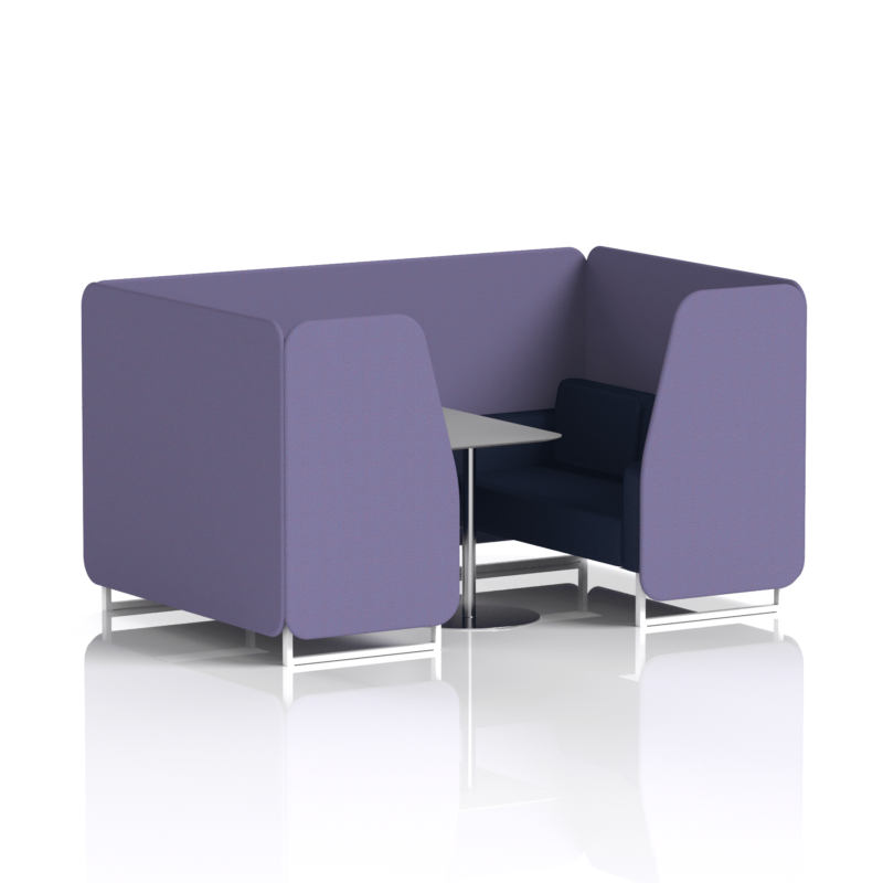 Brixworth Booth With White Legs And Grey Table In Two Tone - Image 52