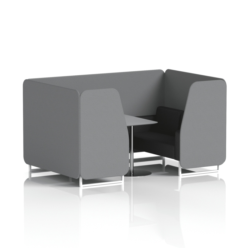 Brixworth Booth With White Legs And Grey Table In Two Tone - Image 53