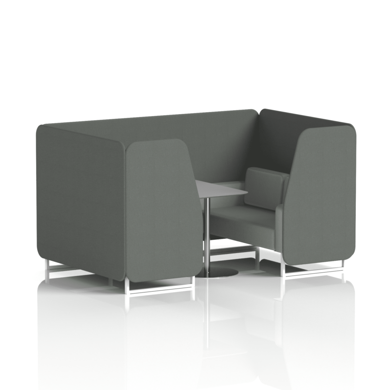 Brixworth Booth With White Legs And Grey Table In Two Tone - Image 56