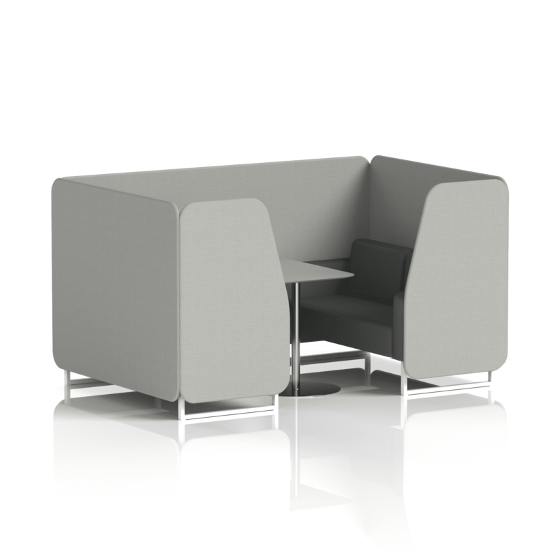 Brixworth Booth With White Legs And Grey Table In Two Tone - Image 58