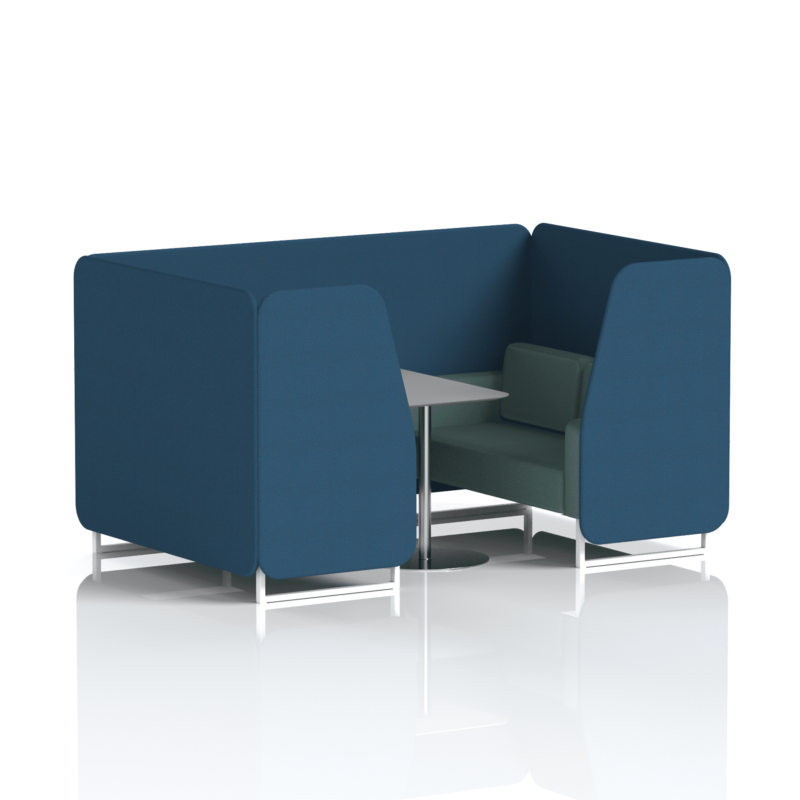 Brixworth Booth With White Legs And Grey Table In Two Tone - Image 59
