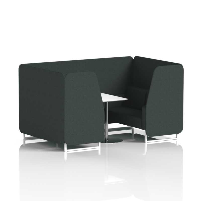 Brixworth Booth With White Legs And White Table In Single Tone - Image 32