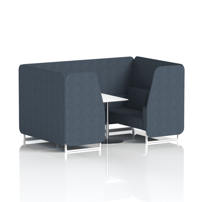 Brixworth Booth With White Legs And White Table In Single Tone - Image 33