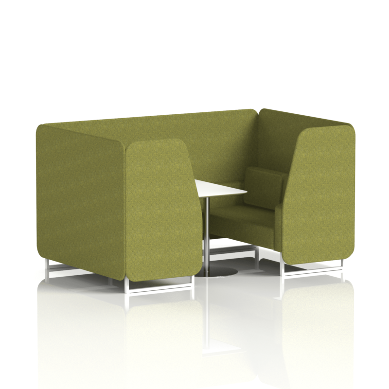 Brixworth Booth With White Legs And White Table In Single Tone - Image 34
