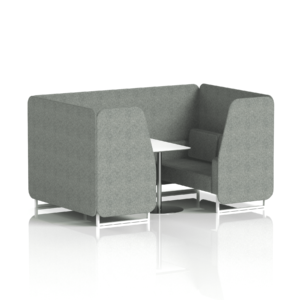 Brixworth Booth With White Legs And White Table In Single Tone - Image 35