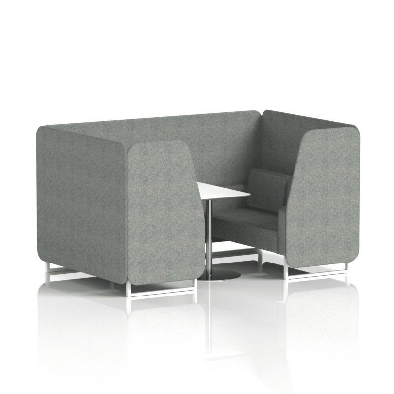 Brixworth Booth With White Legs And White Table In Single Tone - Image 35