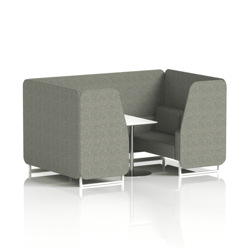 Brixworth Booth With White Legs And White Table In Single Tone - Image 36