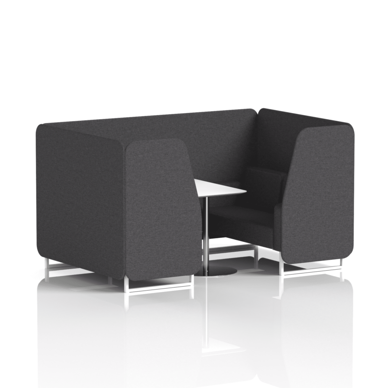 Brixworth Booth With White Legs And White Table In Single Tone - Image 37