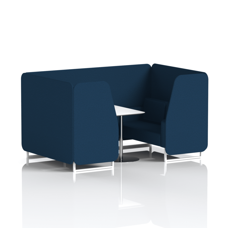 Brixworth Booth With White Legs And White Table In Single Tone - Image 38