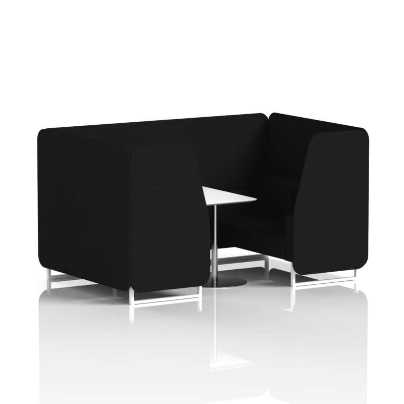 Brixworth Booth With White Legs And White Table In Single Tone - Image 39