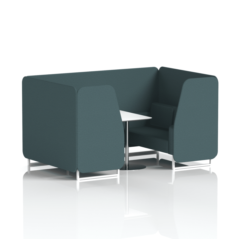 Brixworth Booth With White Legs And White Table In Single Tone - Image 41