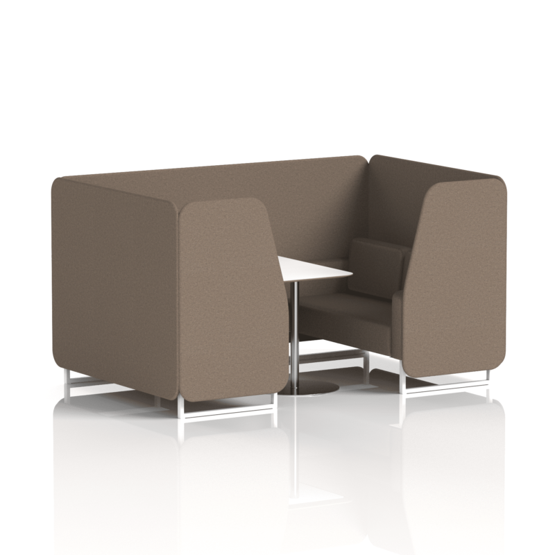 Brixworth Booth With White Legs And White Table In Single Tone - Image 42