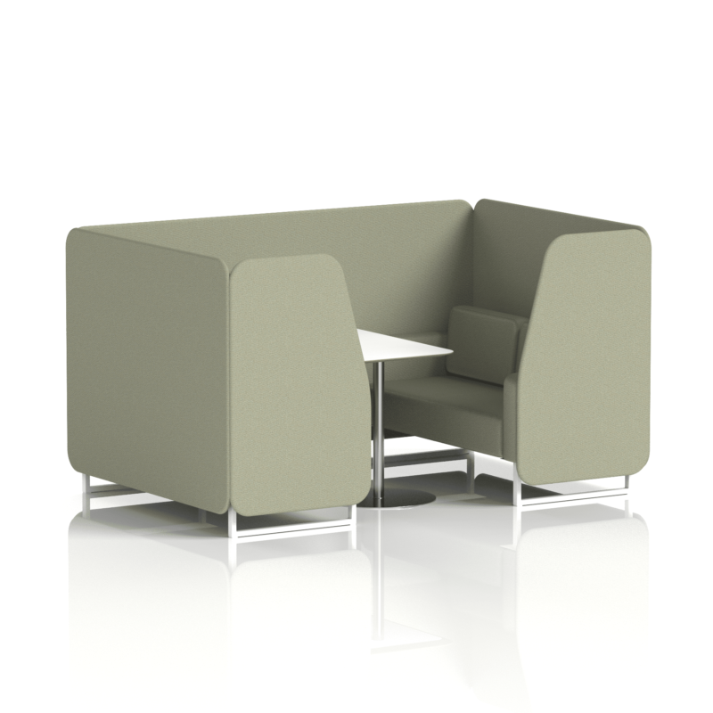 Brixworth Booth With White Legs And White Table In Single Tone - Image 45