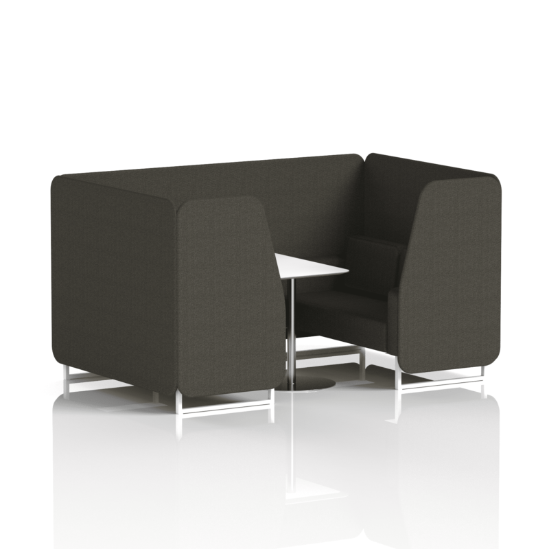 Brixworth Booth With White Legs And White Table In Single Tone - Image 46