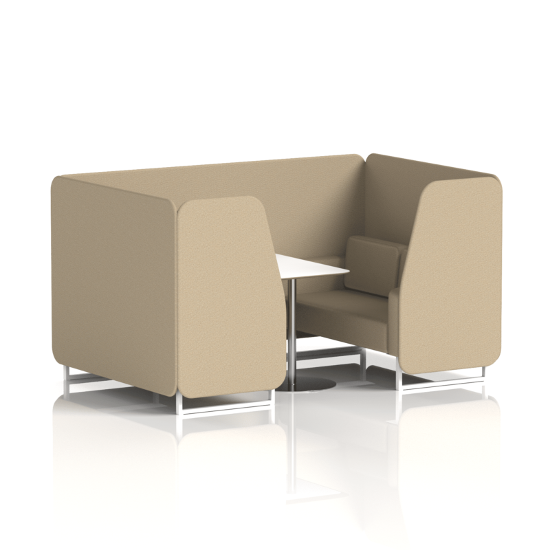 Brixworth Booth With White Legs And White Table In Single Tone - Image 47