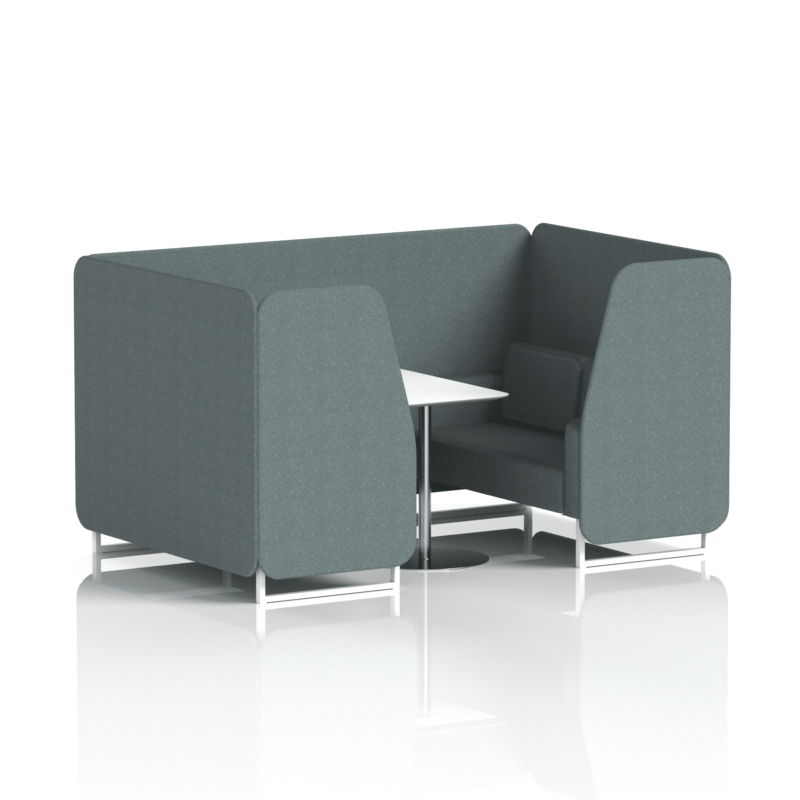 Brixworth Booth With White Legs And White Table In Single Tone - Image 48