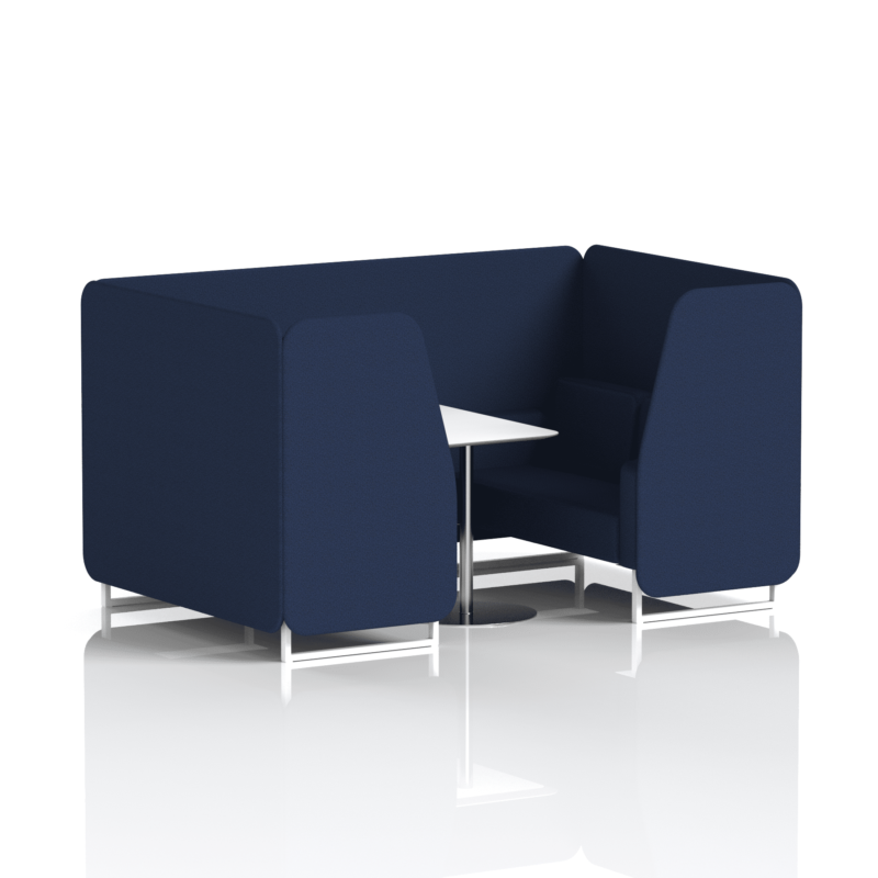 Brixworth Booth With White Legs And White Table In Single Tone - Image 50