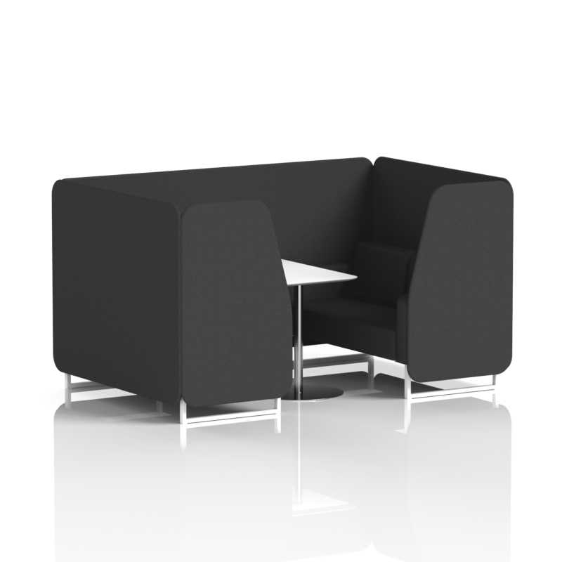 Brixworth Booth With White Legs And White Table In Single Tone - Image 51