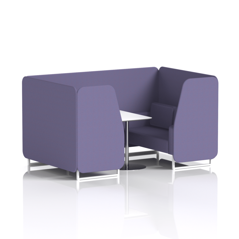 Brixworth Booth With White Legs And White Table In Single Tone - Image 52