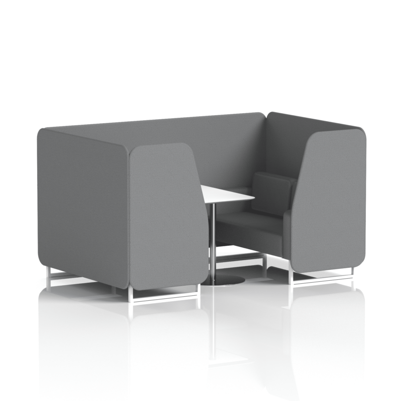 Brixworth Booth With White Legs And White Table In Single Tone - Image 53