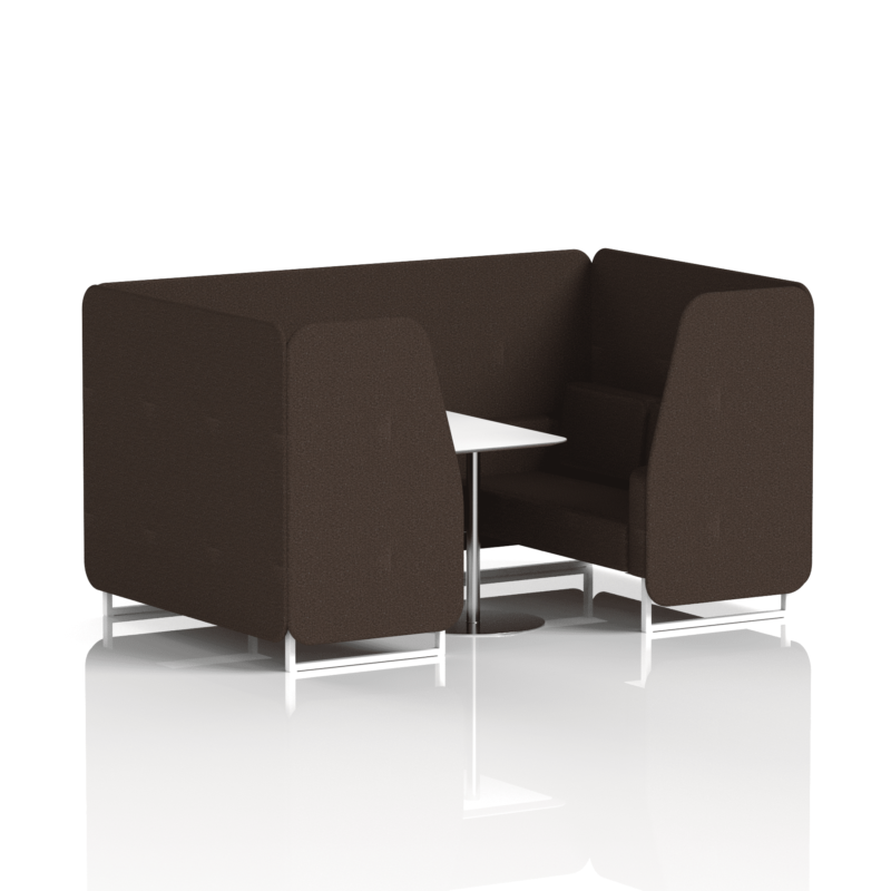 Brixworth Booth With White Legs And White Table In Single Tone - Image 54