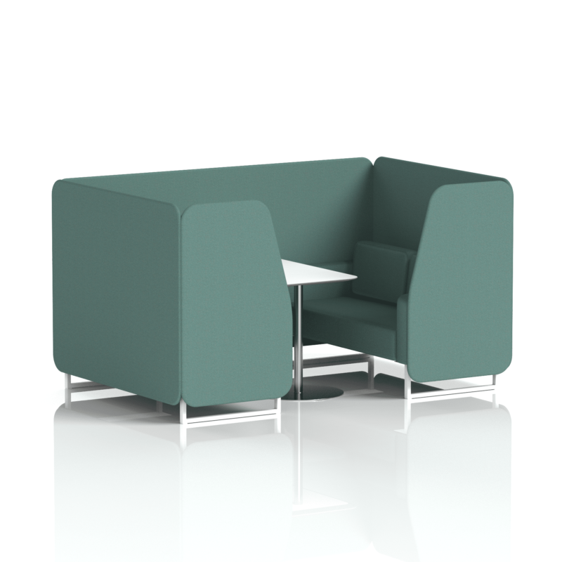 Brixworth Booth With White Legs And White Table In Single Tone - Image 55