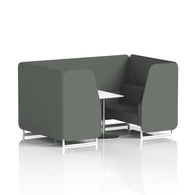 Brixworth Booth With White Legs And White Table In Single Tone - Image 56