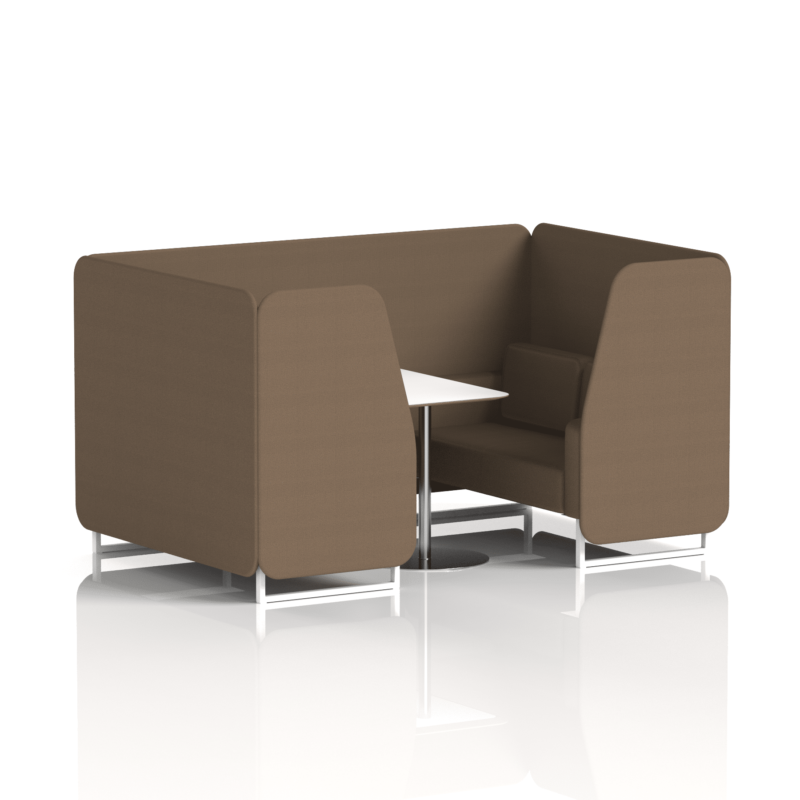Brixworth Booth With White Legs And White Table In Single Tone - Image 57