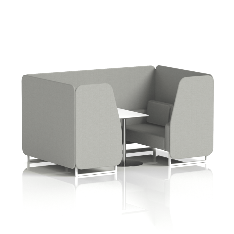 Brixworth Booth With White Legs And White Table In Single Tone - Image 58