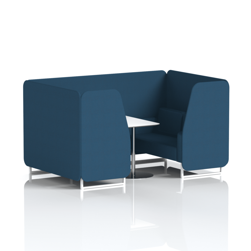 Brixworth Booth With White Legs And White Table In Single Tone - Image 59