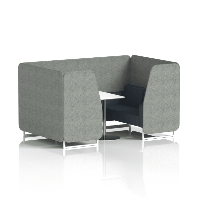 Brixworth Booth With White Legs And White Table In Two Tone - Image 35