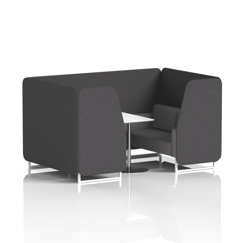 Brixworth Booth With White Legs And White Table In Two Tone - Image 37