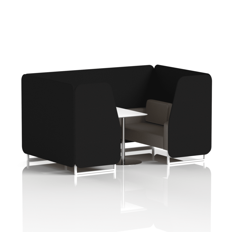 Brixworth Booth With White Legs And White Table In Two Tone - Image 39
