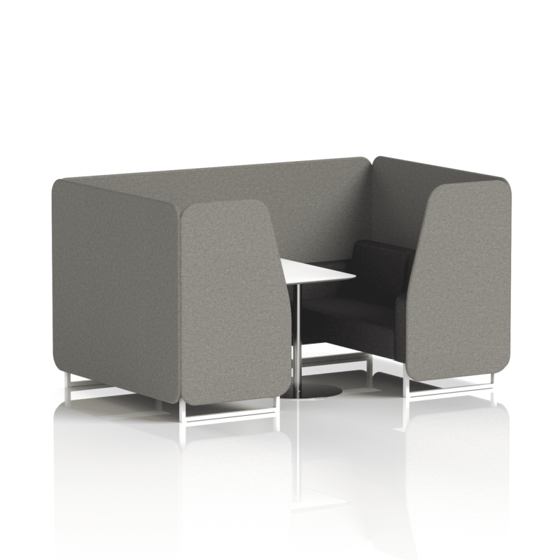 Brixworth Booth With White Legs And White Table In Two Tone - Image 40