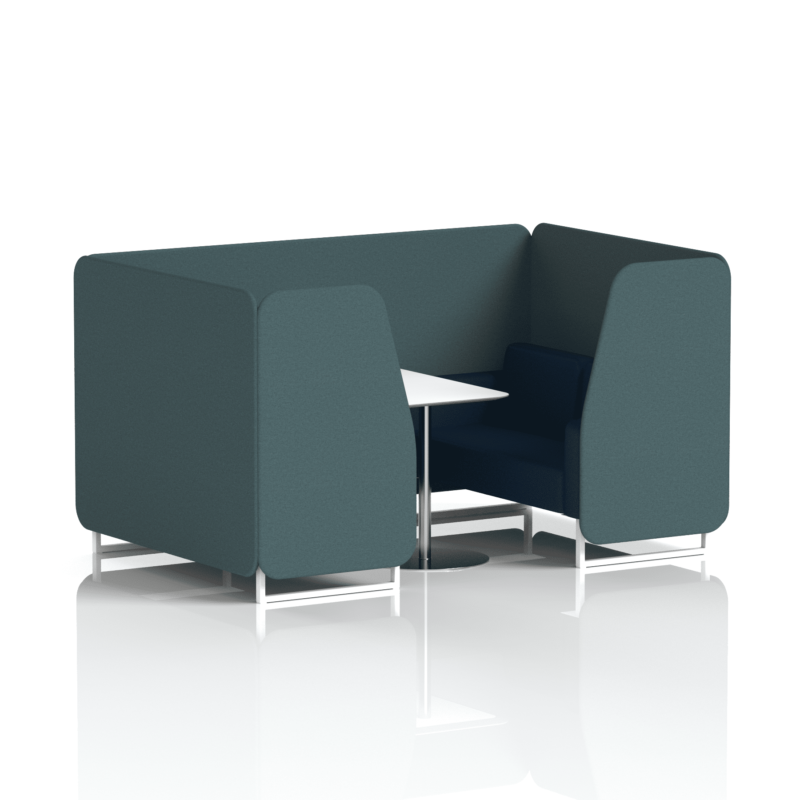 Brixworth Booth With White Legs And White Table In Two Tone - Image 41