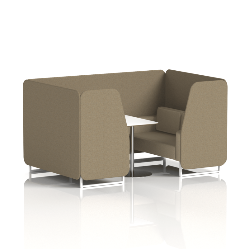 Brixworth Booth With White Legs And White Table In Two Tone - Image 43