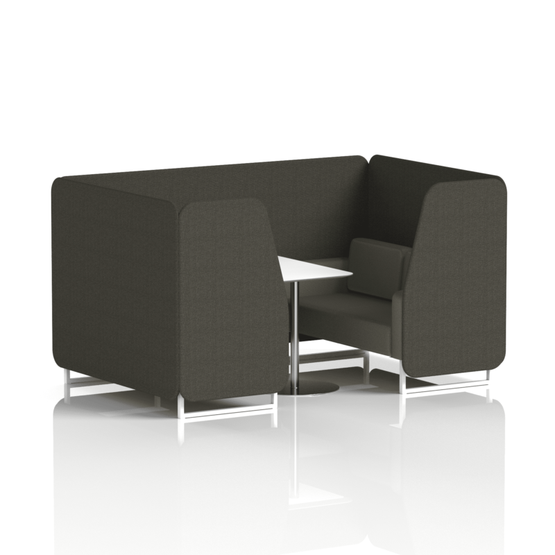 Brixworth Booth With White Legs And White Table In Two Tone - Image 46