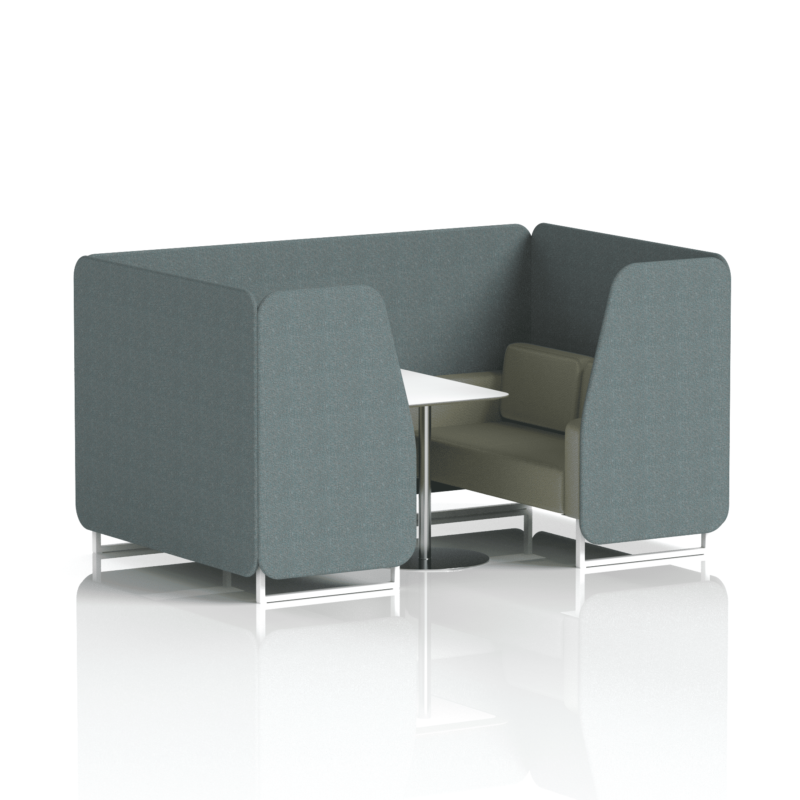 Brixworth Booth With White Legs And White Table In Two Tone - Image 48