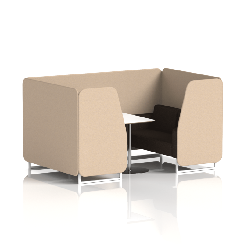 Brixworth Booth With White Legs And White Table In Two Tone - Image 49