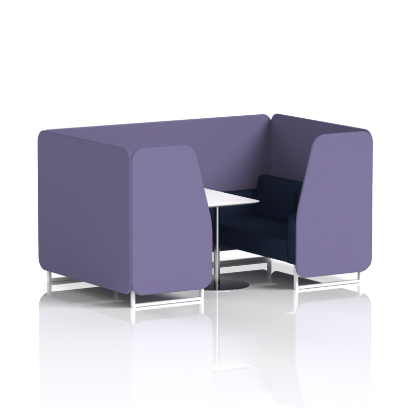 Brixworth Booth With White Legs And White Table In Two Tone - Image 52
