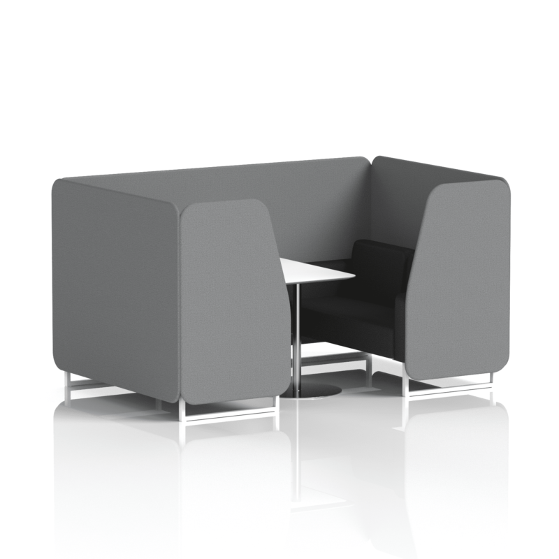 Brixworth Booth With White Legs And White Table In Two Tone - Image 53