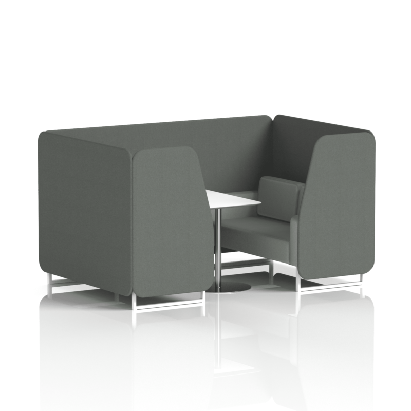 Brixworth Booth With White Legs And White Table In Two Tone - Image 56