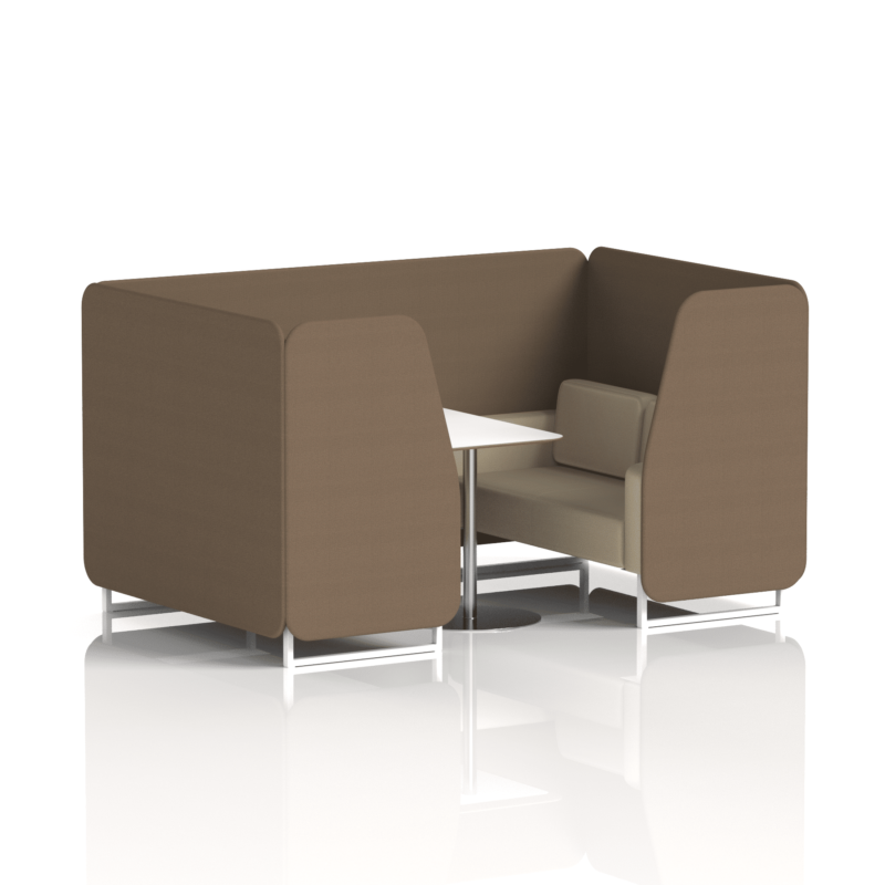 Brixworth Booth With White Legs And White Table In Two Tone - Image 57