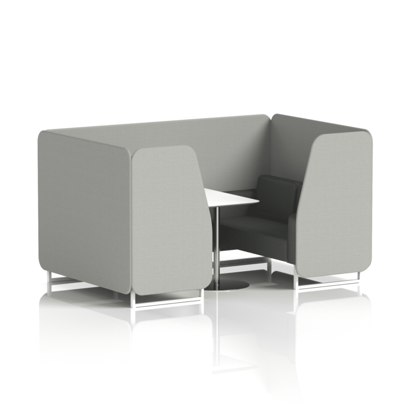 Brixworth Booth With White Legs And White Table In Two Tone - Image 58