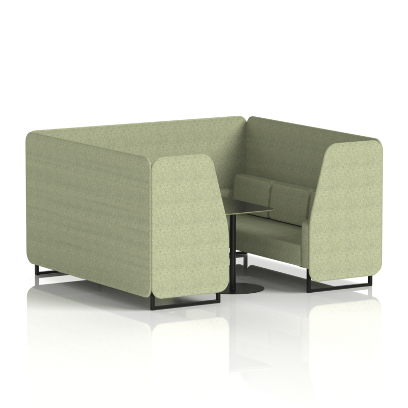 Brixworth Booth With Black Legs And Black Table In Single Tone - Image 61