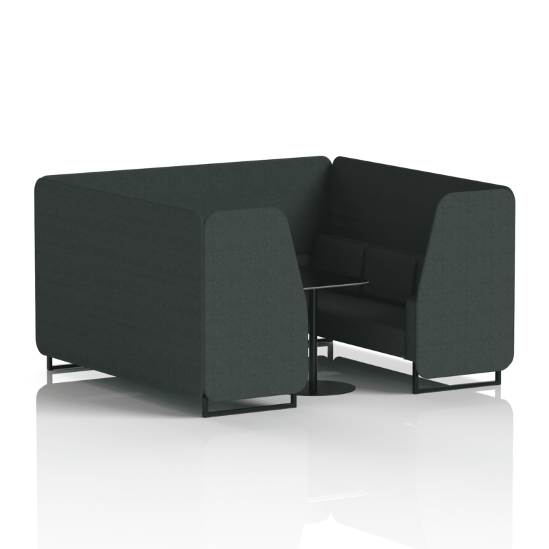 Brixworth Booth With Black Legs And Black Table In Single Tone - Image 62
