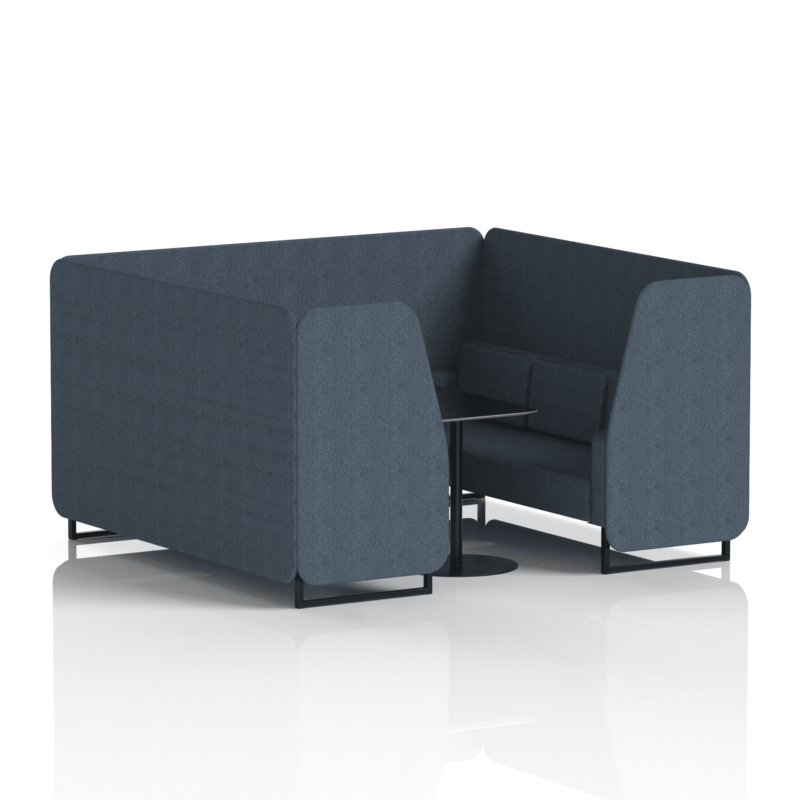 Brixworth Booth With Black Legs And Black Table In Single Tone - Image 63